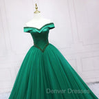Dark Green Princess Long Formal Dress Green Party Dress Sweet 16 Dress prom Dress shops
