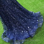 Dark Navy Blue Prom Dress Long Sequins Mermaid Women Tulle Evening Dress Spaghetti Straps