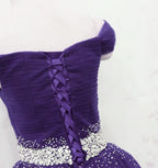 Dark Purple Tulle Long Prom Dress, Beautiful Junior Prom Dress