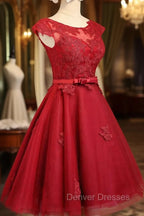 Dark Red New Homecoming Dress , Charming Short Formal Dress