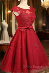 Dark Red New Homecoming Dress , Charming Short Formal Dress