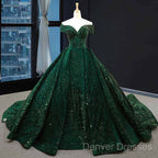 Deep Green Long Quinceanera Dress Sweet 16 Prom Dress Pageant Dress