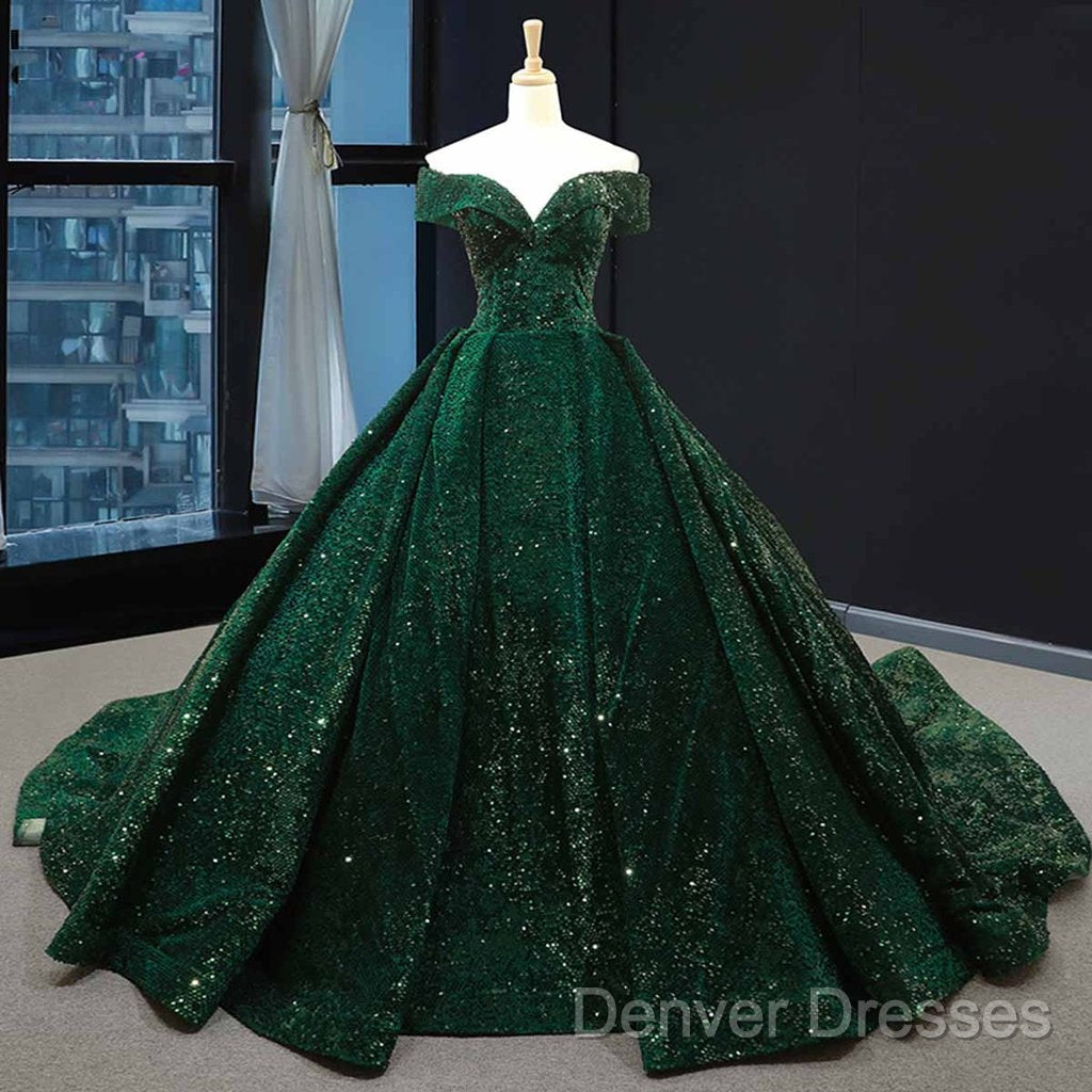 Deep Green Long Quinceanera Dress Sweet 16 Prom Dress Pageant Dress