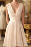 Deep V Neck Chiffon Homecoming Dress