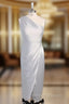 Designer Ruffles Sleeveless One Shoulder Asymmetrical Bridesmaid Dress