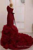 Dignified Trumpet/Mermaid Strapless Sweetheart Tiered Long Prom Dress