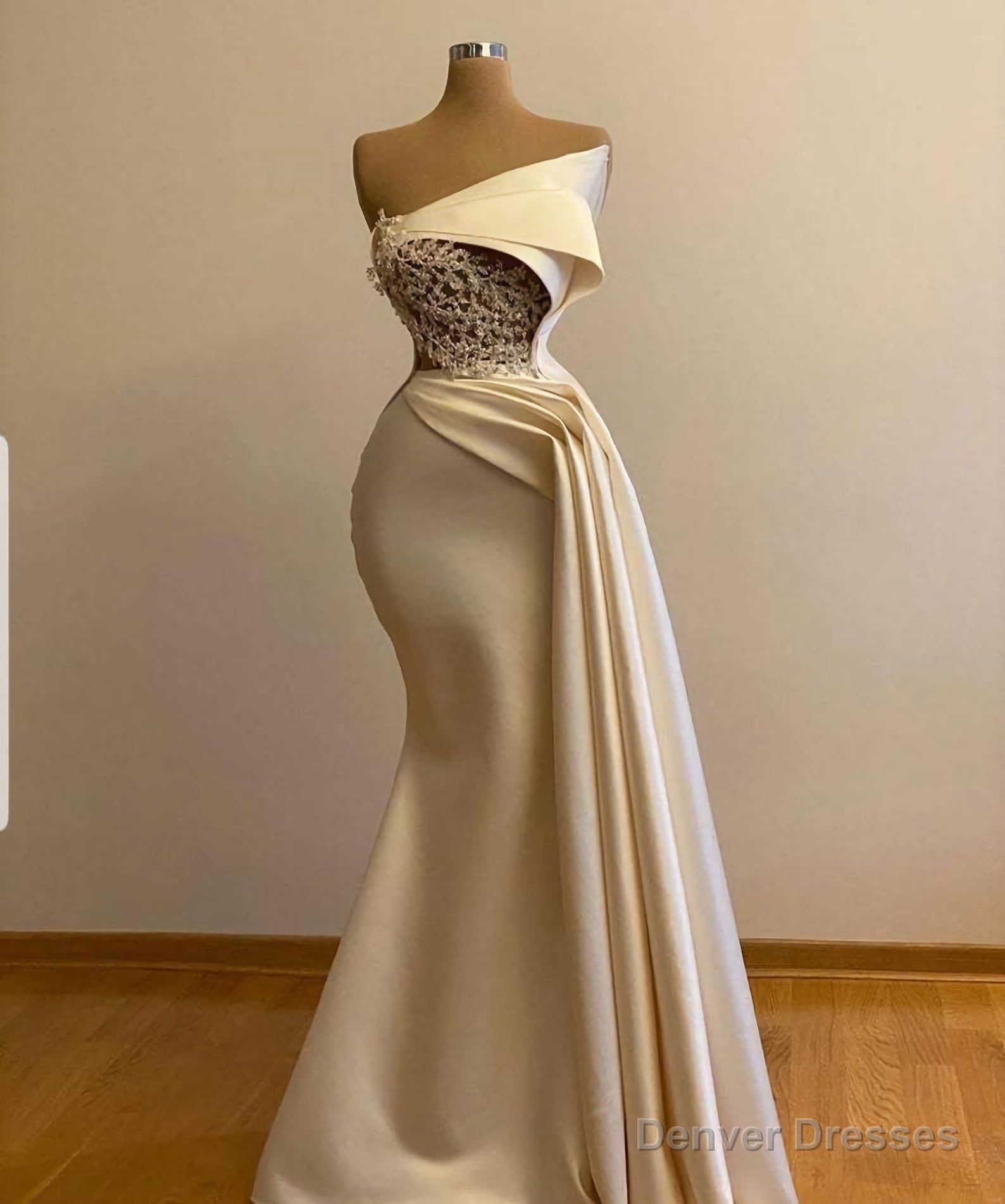 Off Shoulder Ivory Prom Dress With Cape Wedding Gown Bridal Dress, Long Ivory Engagement Dress, African Clothing For Women Porm Dress Main image