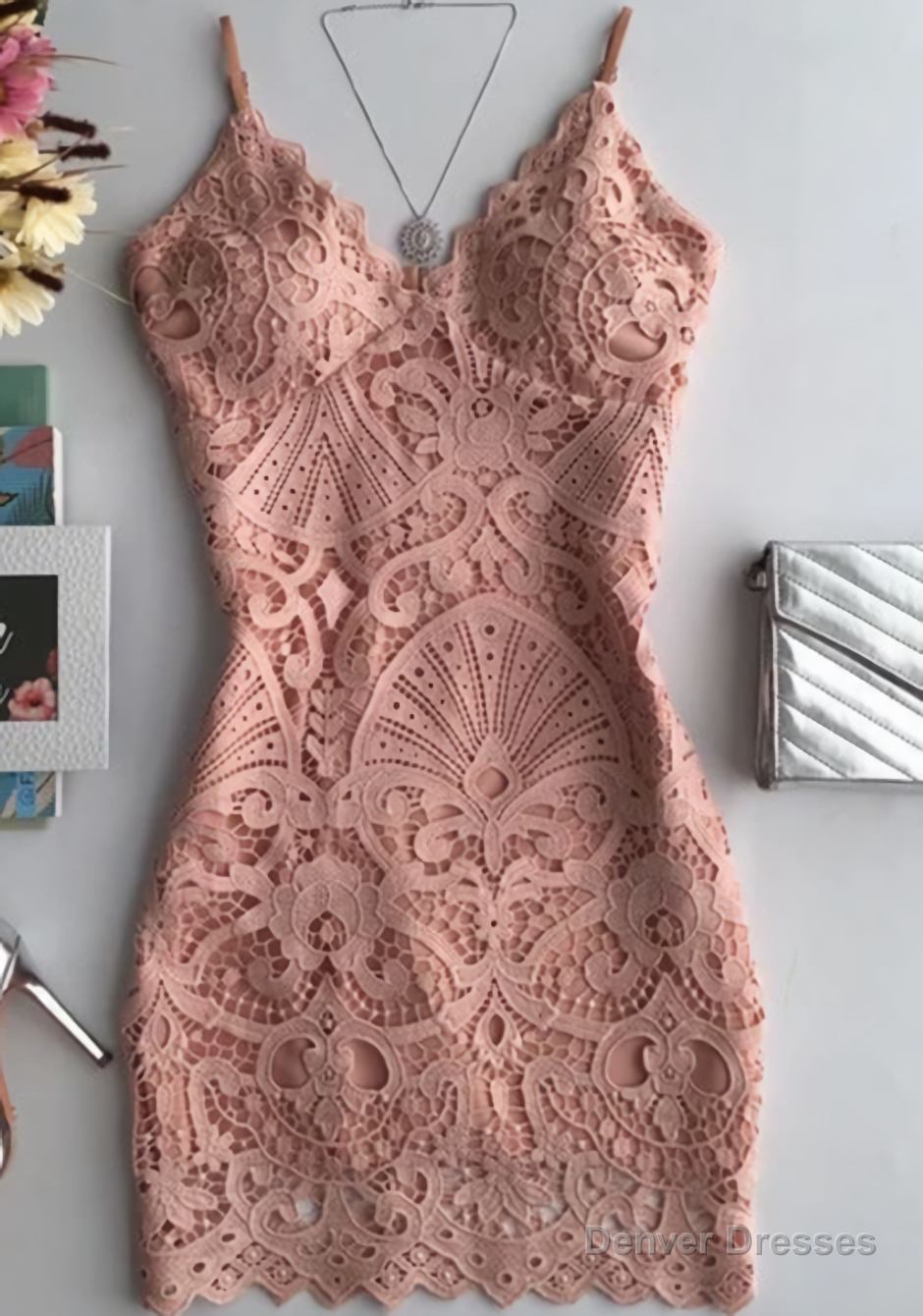 Homecoming Dresses, Short Lace Dress, Short Party Dress Main image