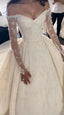 Dreamy Wedding Dress Ball Gown Off The Shoulder Lace Wedding Dresses Bridal Gowns