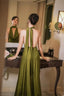 Drop Neck Silk Maxi Dress Wedding Guest Dress Prom Dress Evening Gowns
