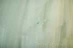 Elegant 3D Flowery Lace Sage Green Tulle Fairy Ball Gown