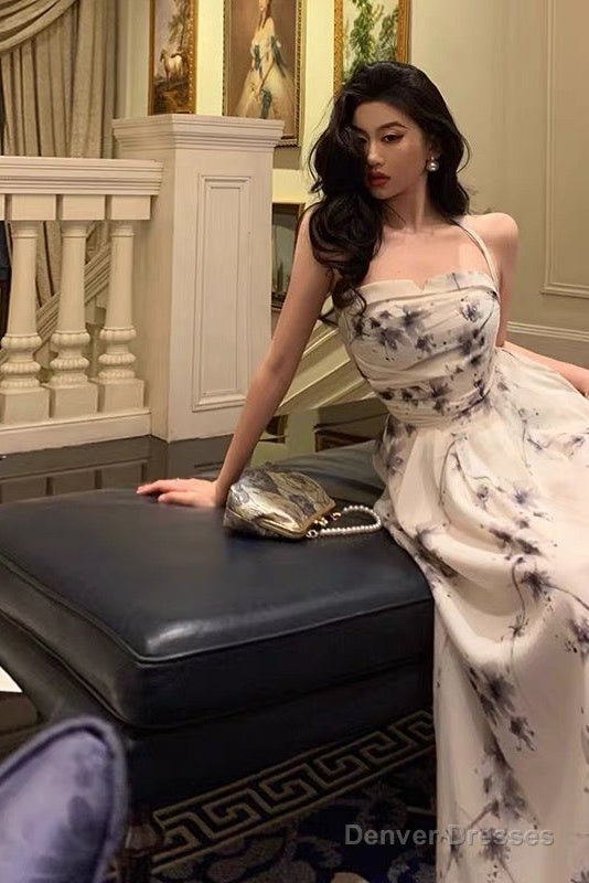 Elegant A Line Halter Floral Prom Dresses Birthday Outfits Evening Gown