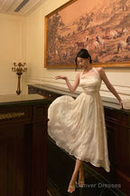 Elegant A Line Halter White Lace Prom Dresses Birthday Outfits Evening Gown