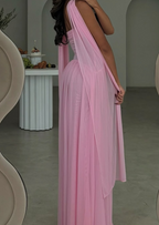 Elegant A Line Sweetheart Pink Chiffon Long Prom Dress Party Dress Summer 20Th Birthday Outfits 18Th Birthday Dress