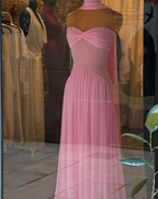 Elegant A Line Sweetheart Pink Chiffon Long Prom Dress Party Dress Summer 20Th Birthday Outfits 18Th Birthday Dress