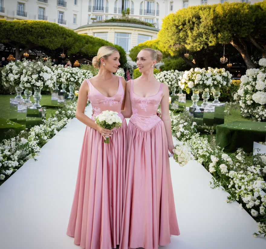 Elegant A Line V Neckline Floor-Length Satin Long Pink Evening Dress Prom Dress