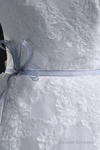 Elegant Ball Gown Bateau Long Tulle Wedding Dress With Lace