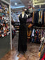 Elegant Black Mermaid Halter Neck Chiffon Long Prom Dress Evening Dress