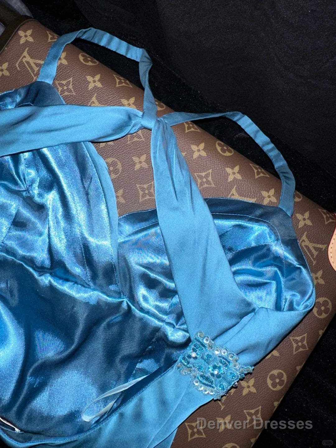 Elegant Blue Sweetheart Neck Bodycon Dress Satin Backless Prom Dress Formal Evening Dress