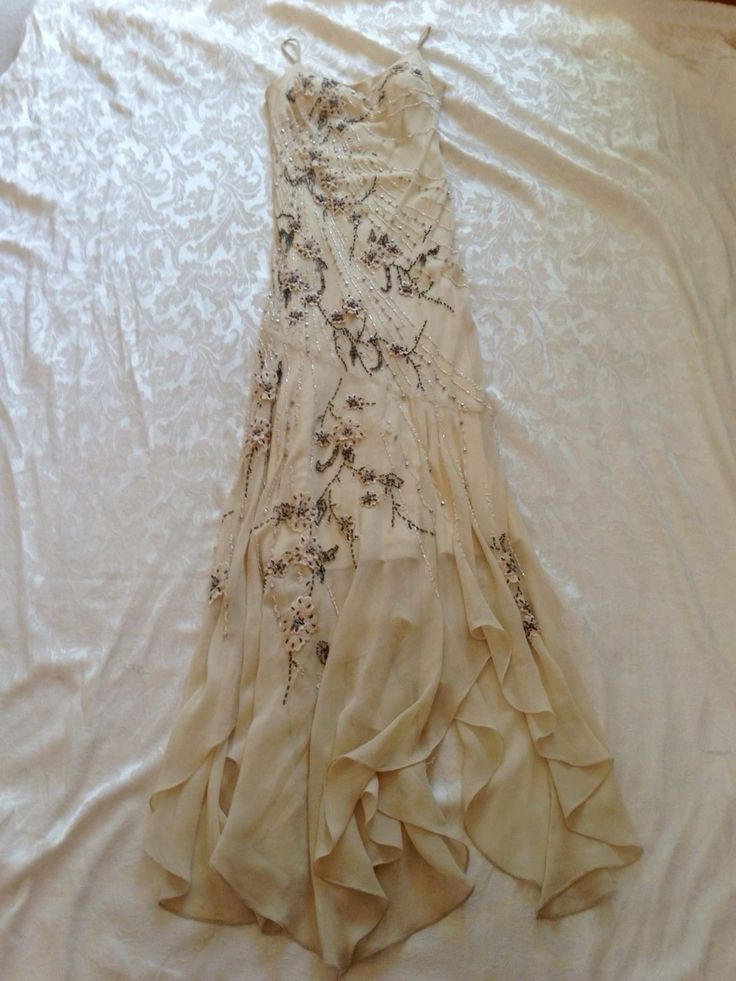 Elegant Champagne Straps Vintage Party Dress, Evening Dress Main image
