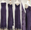 Elegant Deep Purple Mermaid Embroidered Chiffon Long Prom Dress Evening Dress