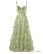 Elegant Embroidery White Prom Dresses Sweetheart Spaghetti Straps A Line Party Dress Long Simple Formal Dress