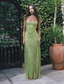 Elegant Green Lace Long Prom Dress Evening Gown