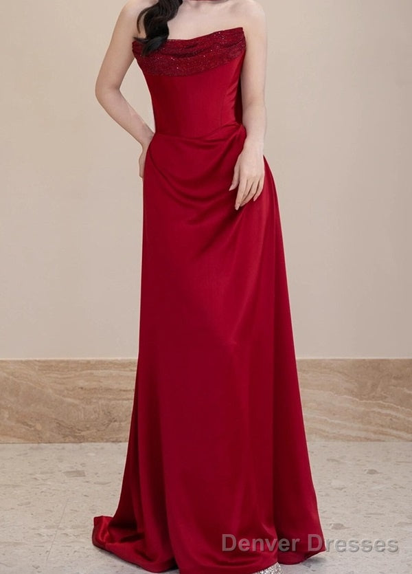 Elegant High-End Luxurious Prom Dresses Sexy Beaded Satin Maxi Formal Dress Ball Gown Main image