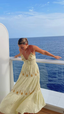 2026 New A Line Spaghetti Strap Embroidered Light Yellow Satin Prom Dress Outfits