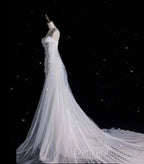Elegant Mermaid Off The Shoulder White Wedding Dress With Train Bridal Gowns