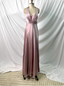 Elegant Pink Halter Neck V-Neck Slim-Fit Satin Long Prom Dress Evening Dress