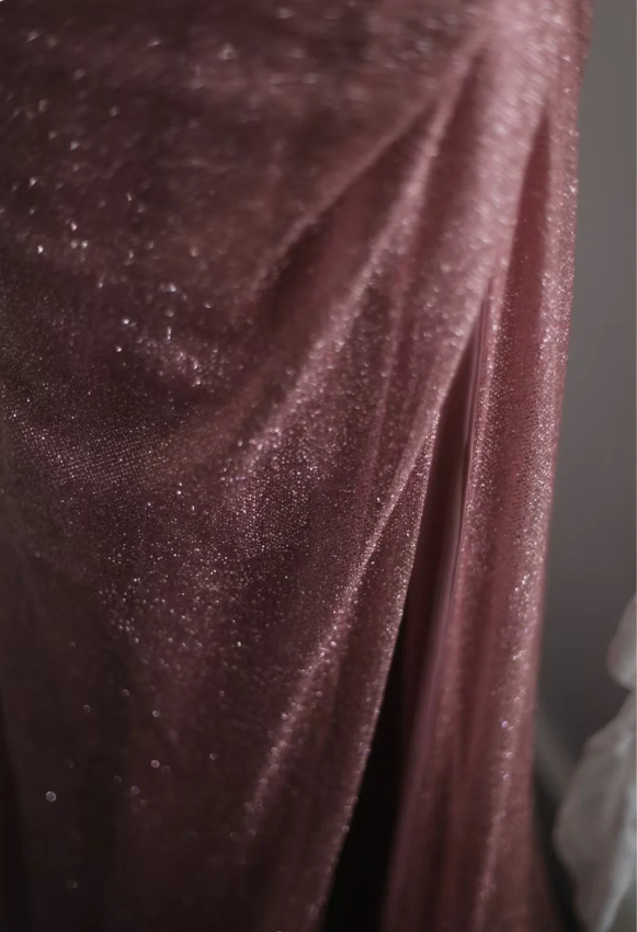 Elegant Pink Mermaid Spaghetti Strap Sequined Long Prom Dress Evening Dress