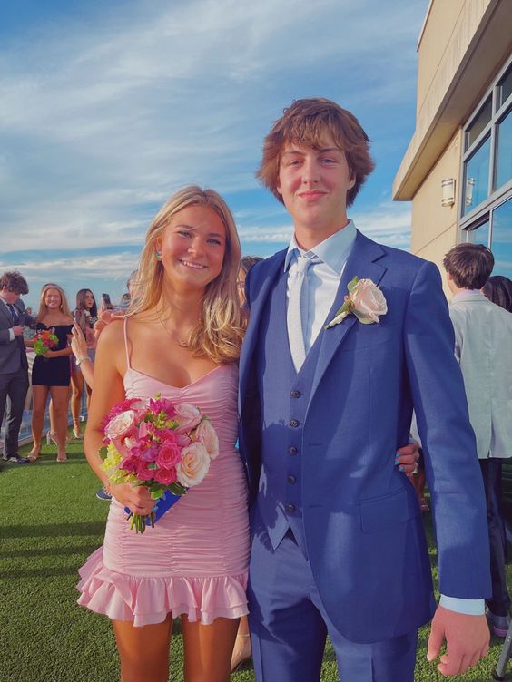 Elegant Pink Short Party Dress Short Prom Dress Homecoming Dress Main image