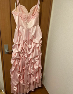 Elegant Pink Spaghetti Strap Sweetheart Neck Satin Long Prom Dress Evening Dress