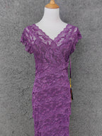 Elegant Purple V-Neck Lace Long Prom Dress Evening Dress