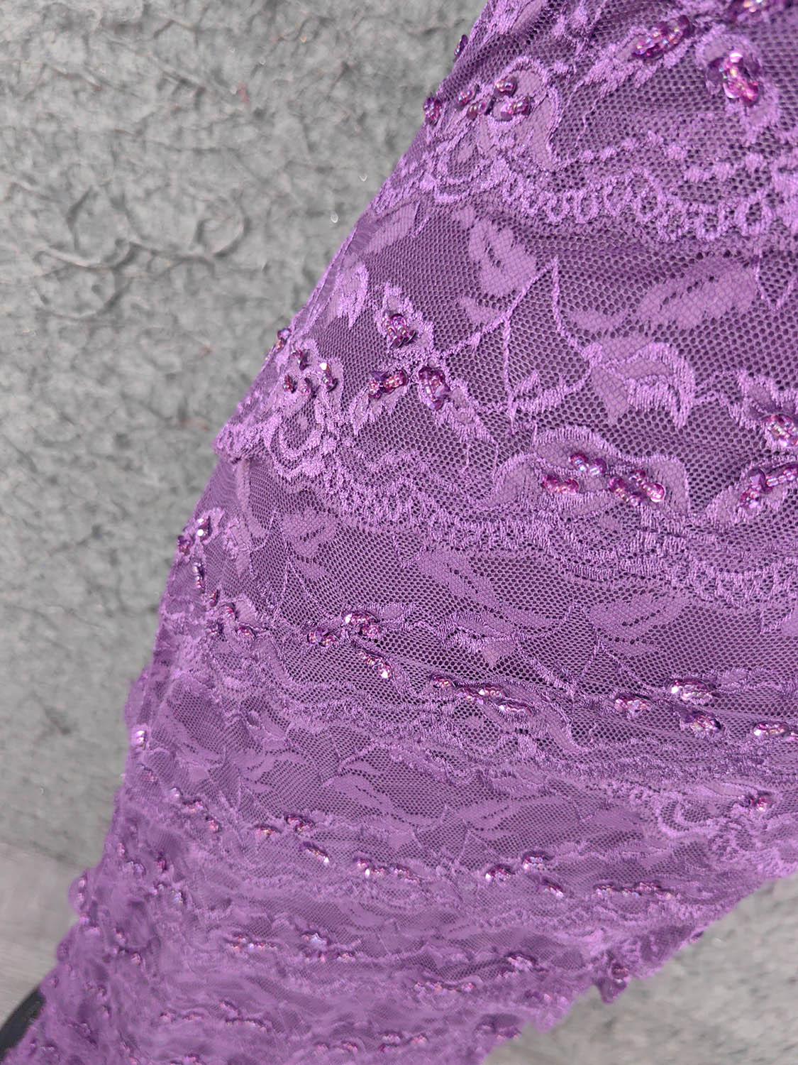 Elegant Purple V-Neck Lace Long Prom Dress Evening Dress