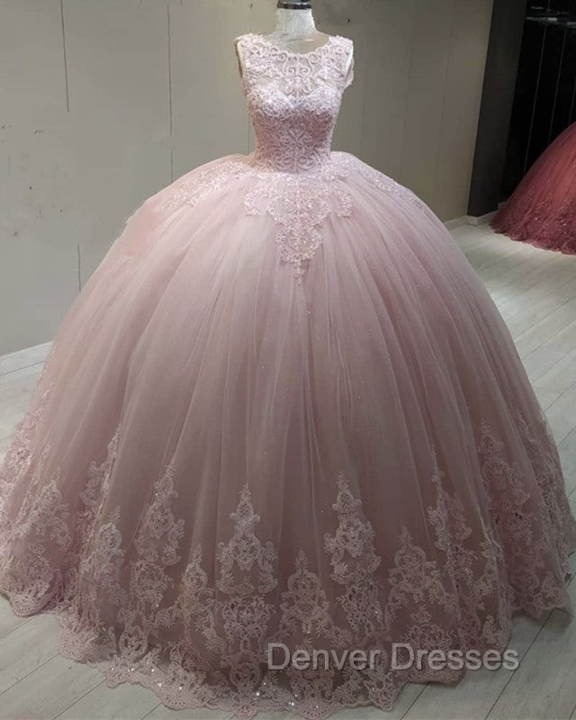 Elegant Quinceanera Dress Tulle Ball Gown Appliques