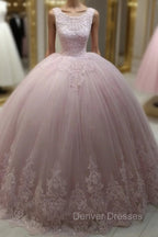 Elegant Quinceanera Dress Tulle Ball Gown Appliques