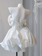 Elegant Satin One Shoulder Short Birthday Dress Homecoming Dress
