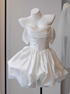 Elegant Satin One Shoulder Short Birthday Dress Homecoming Dress