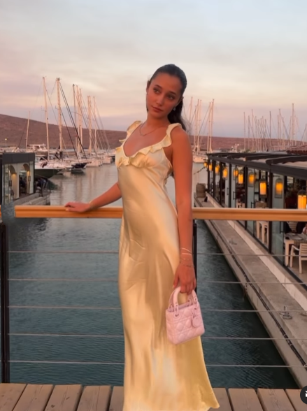 Elegant Sheath Straps Floor-Length Satin Long Yellow Evening Dress Prom Dress