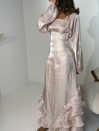 Elegant Sheath Straps Long Prom Dress