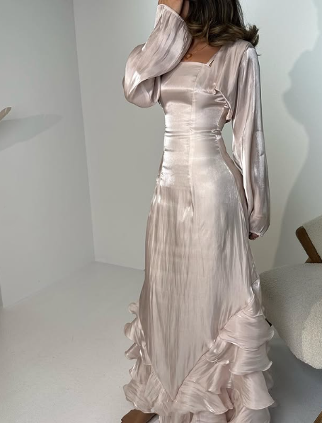 Elegant Sheath Straps Long Prom Dress