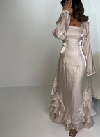 Elegant Sheath Straps Long Prom Dress