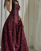 Elegant Straps Sheath Midnight Blue Long Prom Dress Satin Midnight Blue Evening Gowns