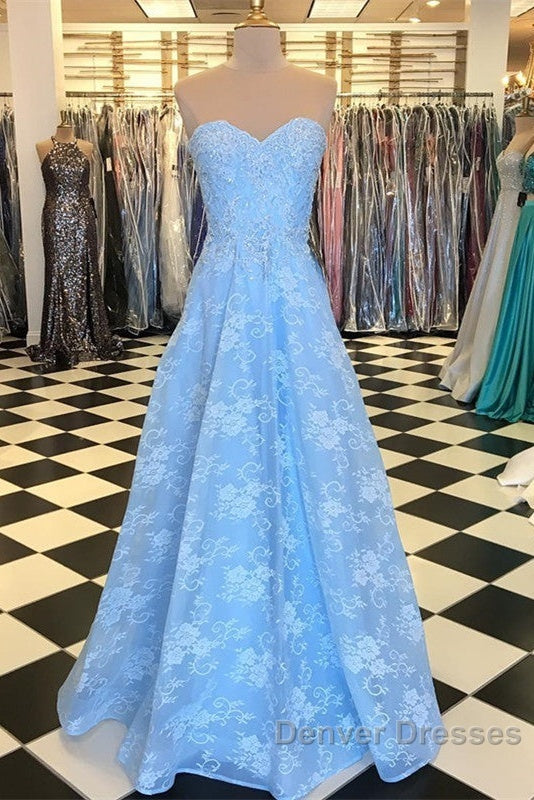 Elegant Sweetheart Long Lace Prom Dress Secondary image