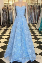 Elegant Sweetheart Long Lace Prom Dress