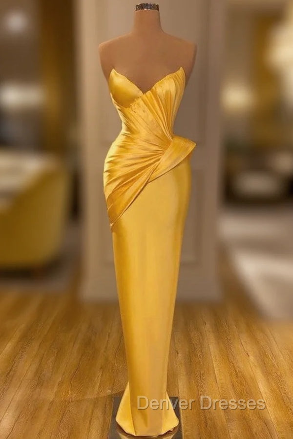 Elegant Sweetheart Mermaid Prom Dress Pleated Long Online