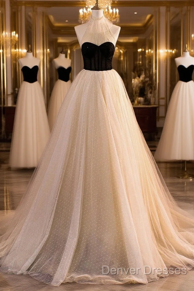 Elegant Tulle Long A-Line Prom Dress, Beautiful Evening Party Dress Main image