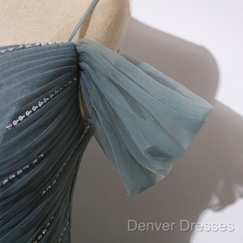 Elegant Tulle Long A Line Prom Dress, Evening Dress